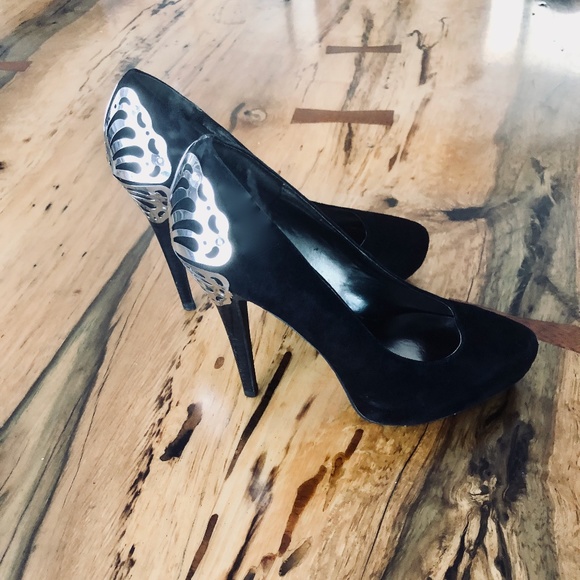 CARLOS SANTANA 7 1/2 A black suede pumps (High Heels) Perfect heels - Picture 4 of 9